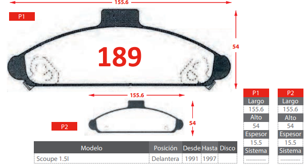 PASTILLAS DE FRENOS DELANTEROS HYUNDAI SCOUPE 1.5I